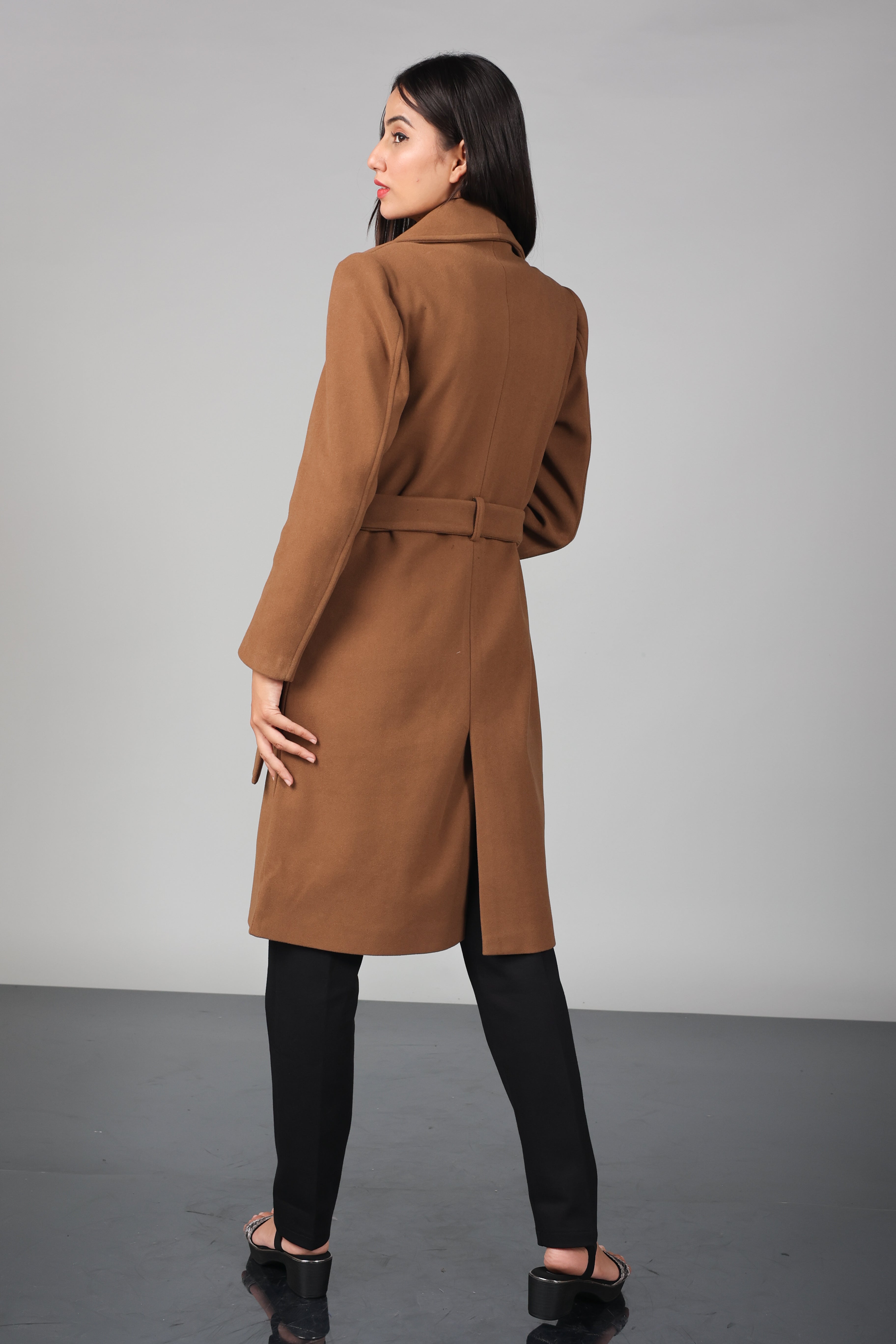 THREE BUTON LONG OVER-COAT