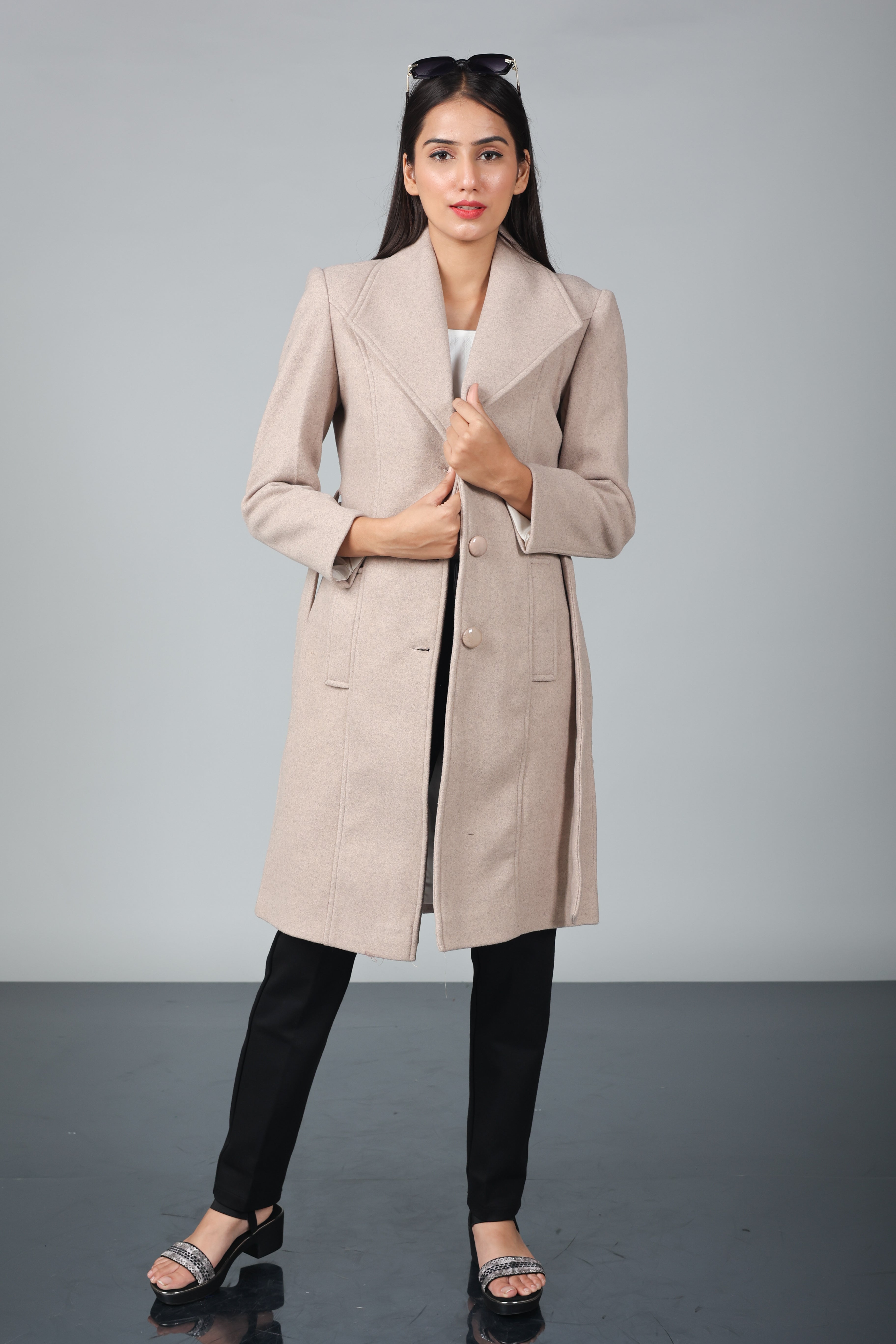 THREE BUTON LONG OVER-COAT