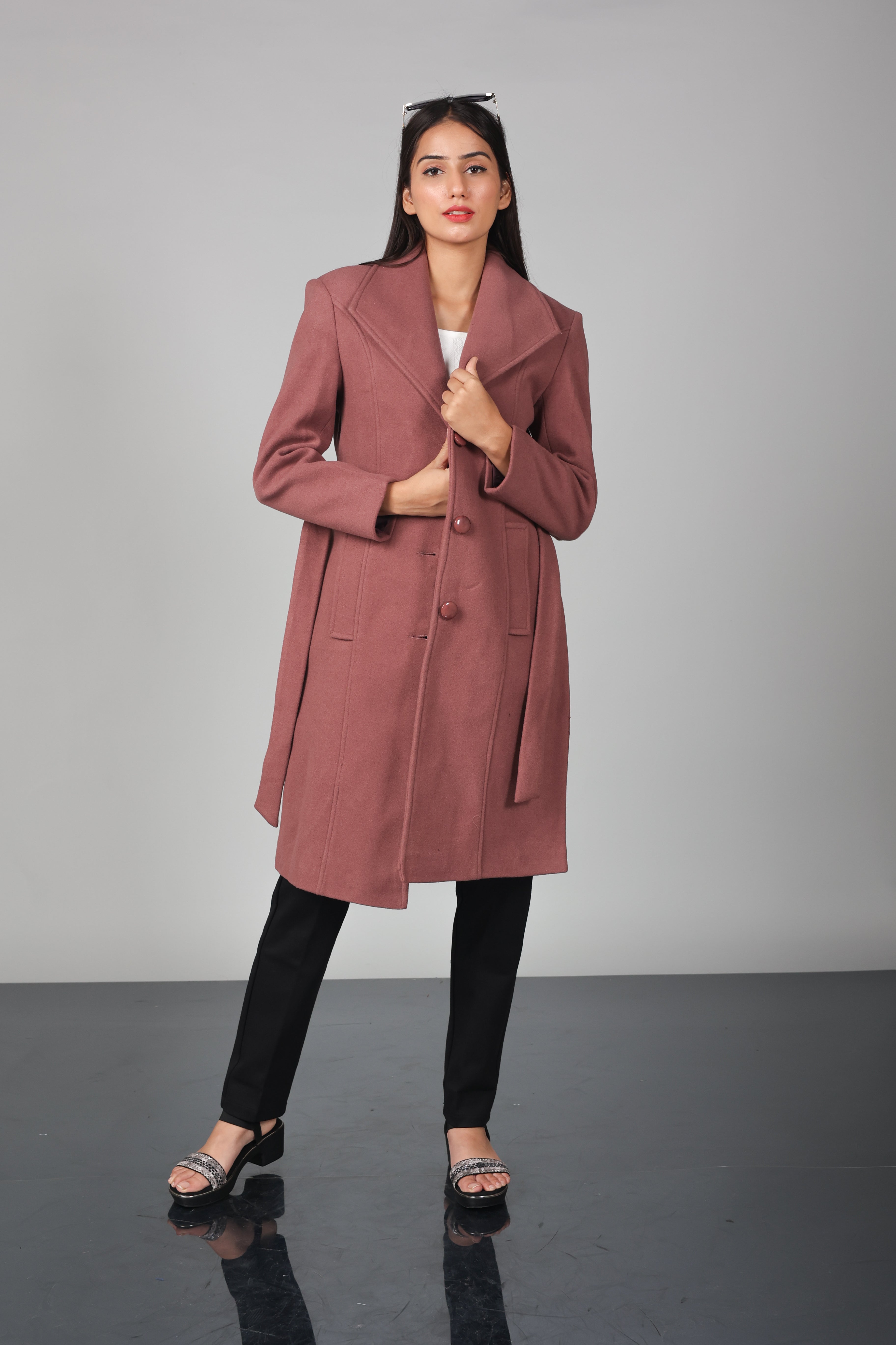 THREE BUTON LONG OVER-COAT