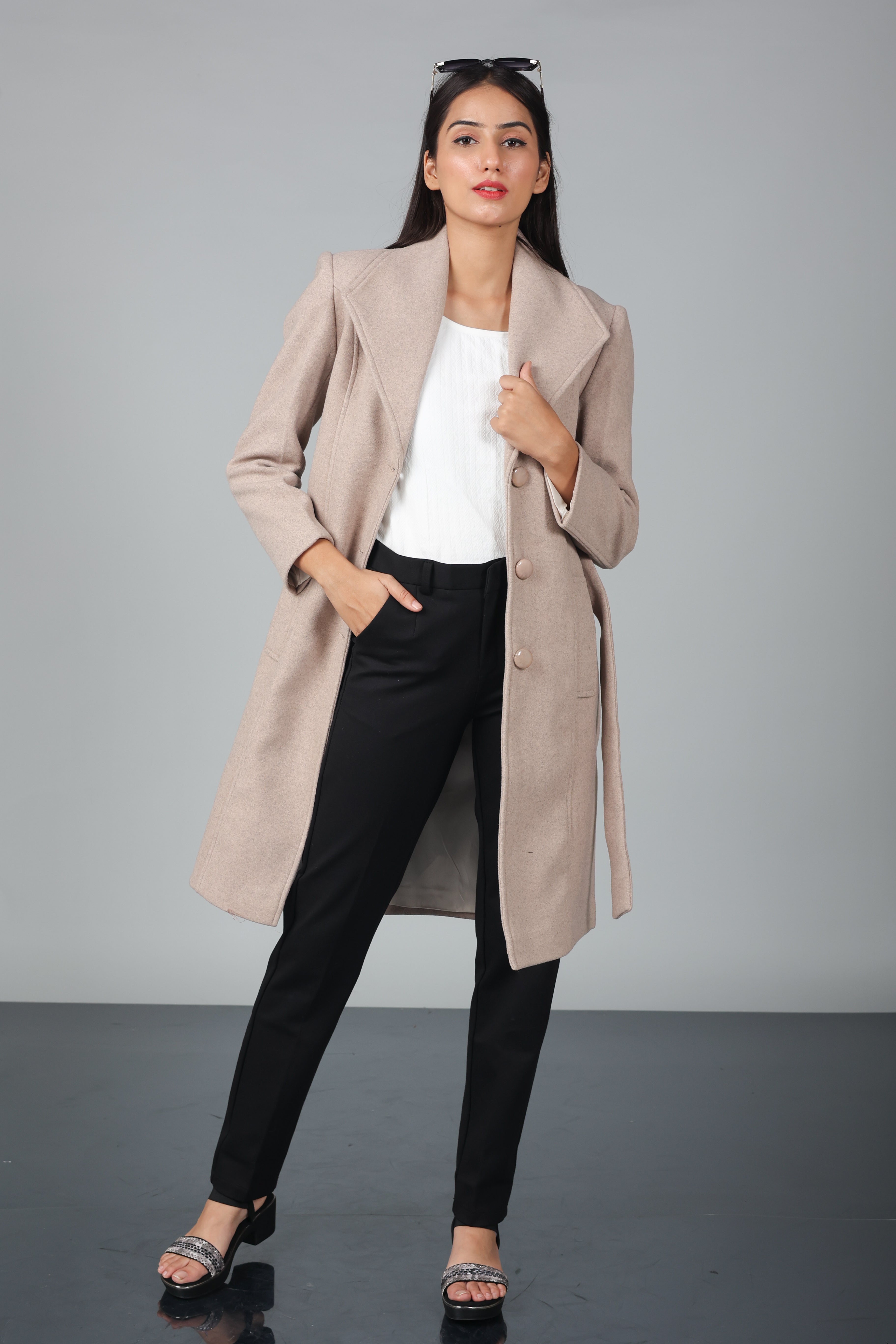 THREE BUTON LONG OVER-COAT