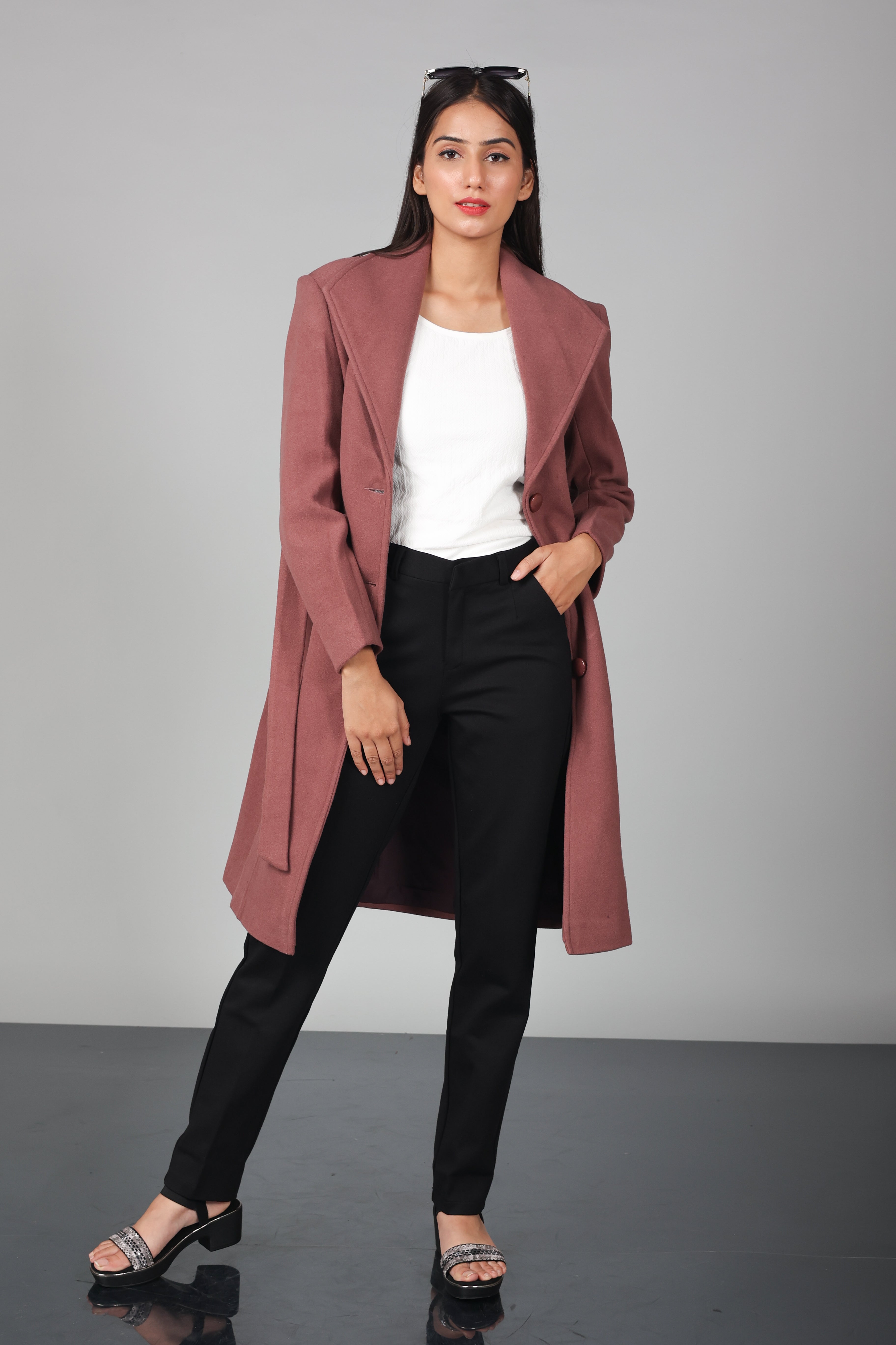 THREE BUTON LONG OVER-COAT