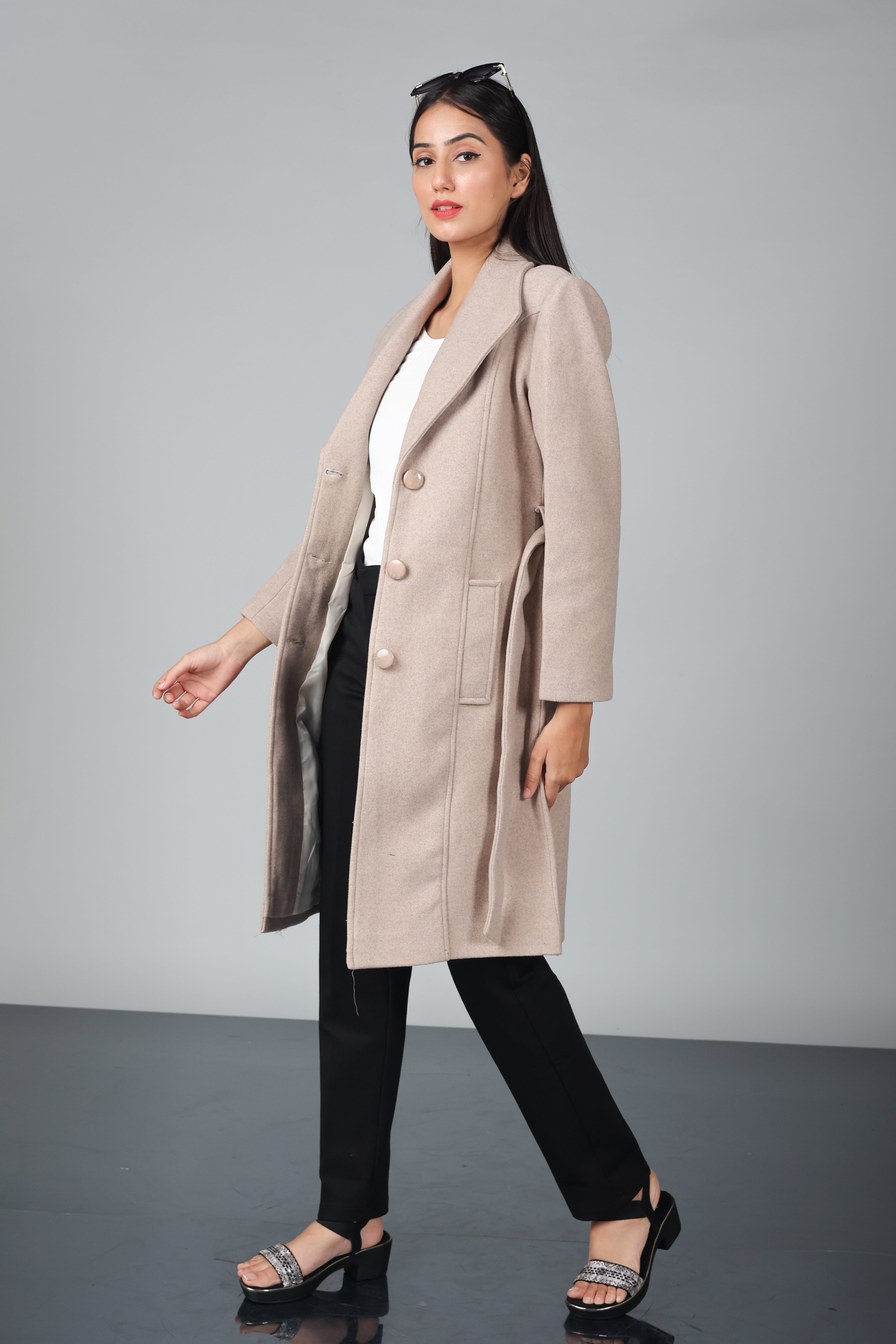 THREE BUTON LONG OVER-COAT