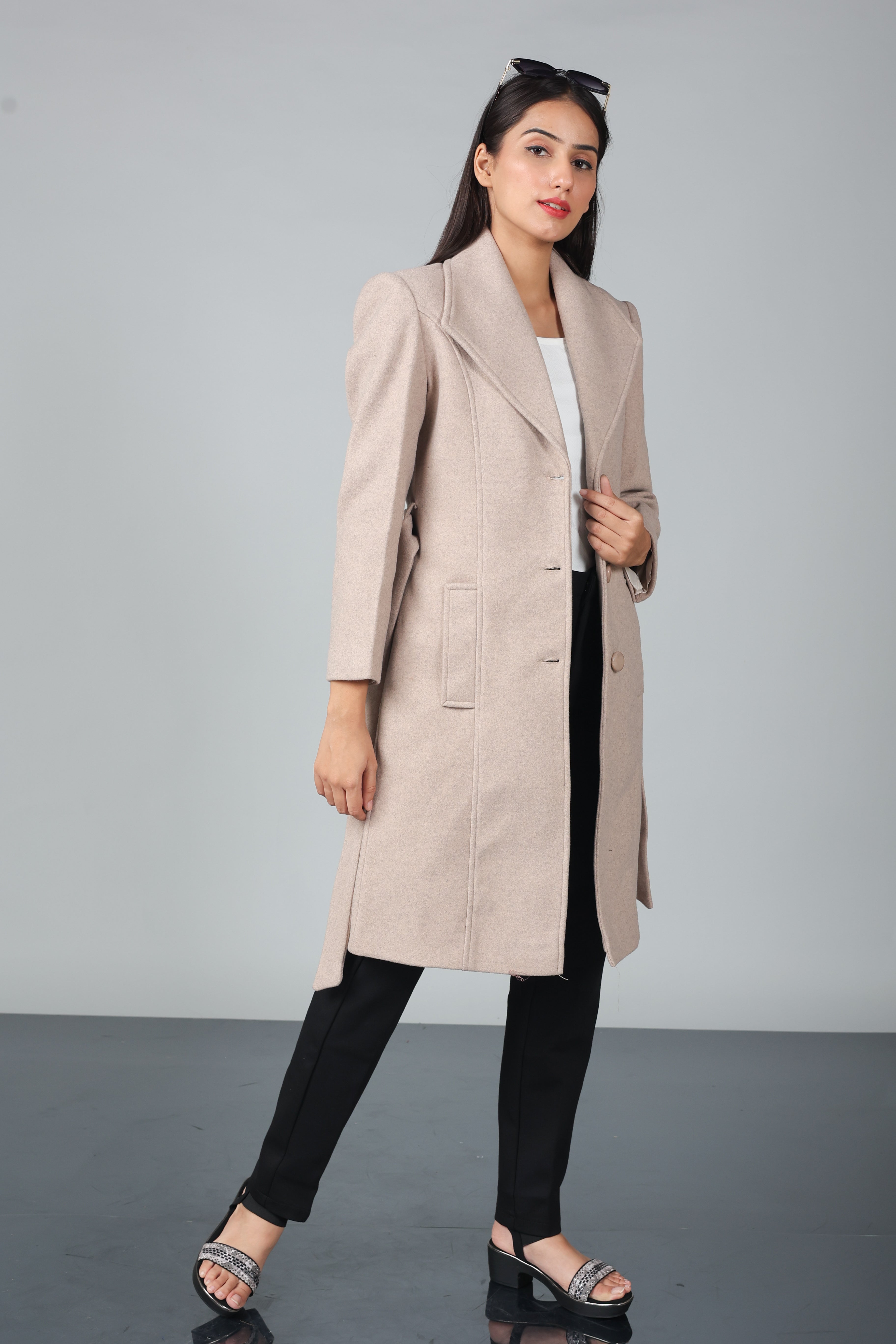 THREE BUTON LONG OVER-COAT