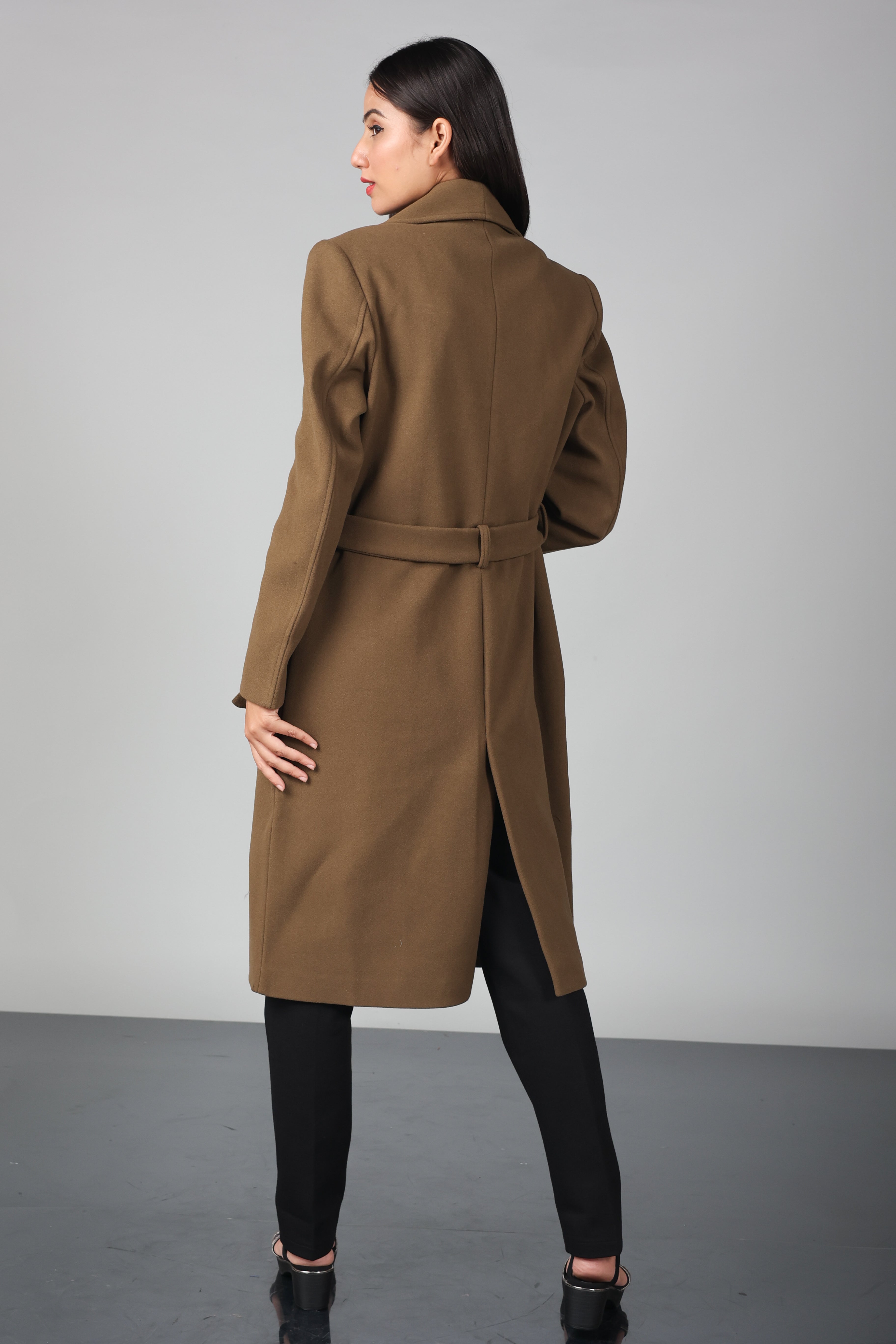 THREE BUTON LONG OVER-COAT