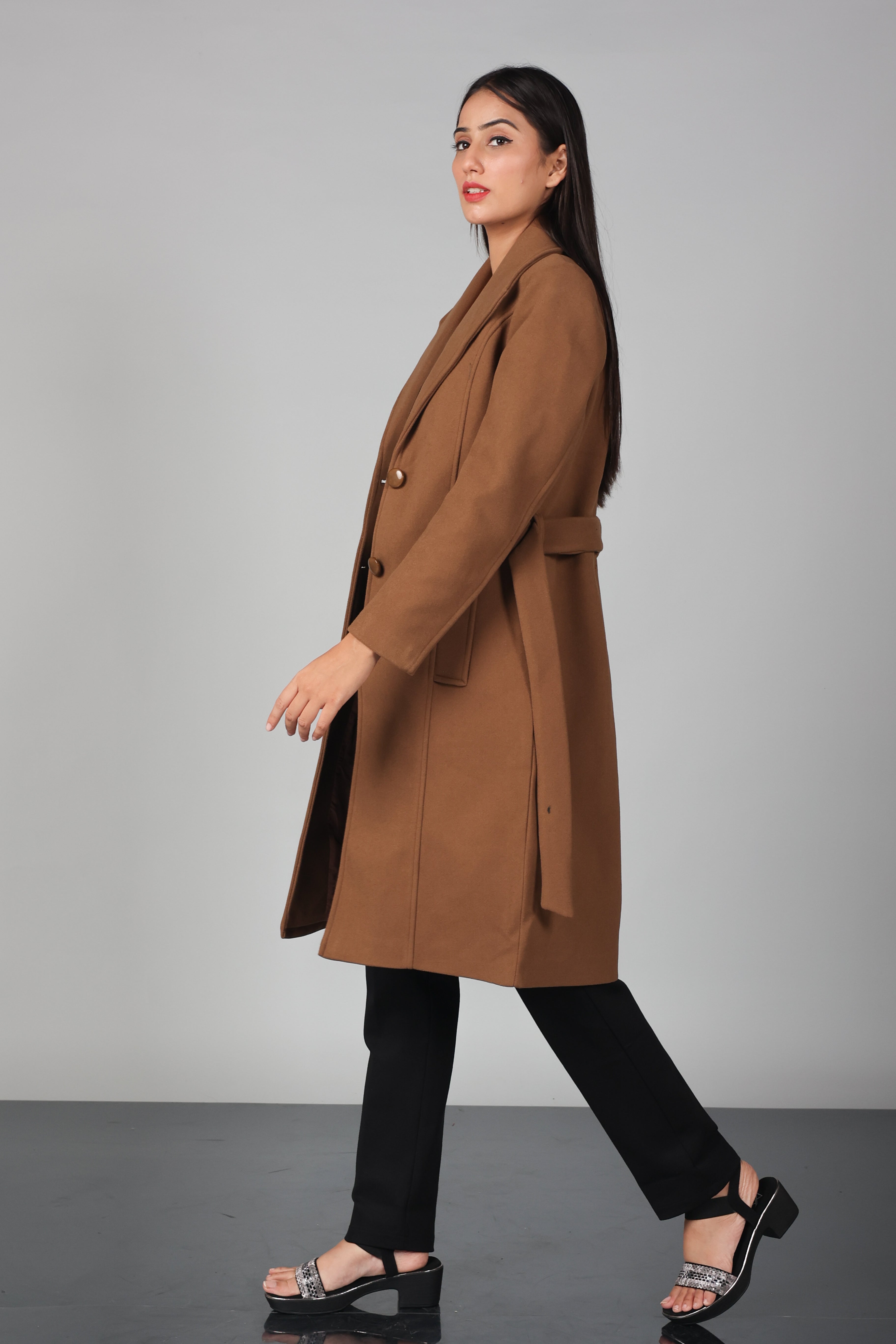 THREE BUTON LONG OVER-COAT