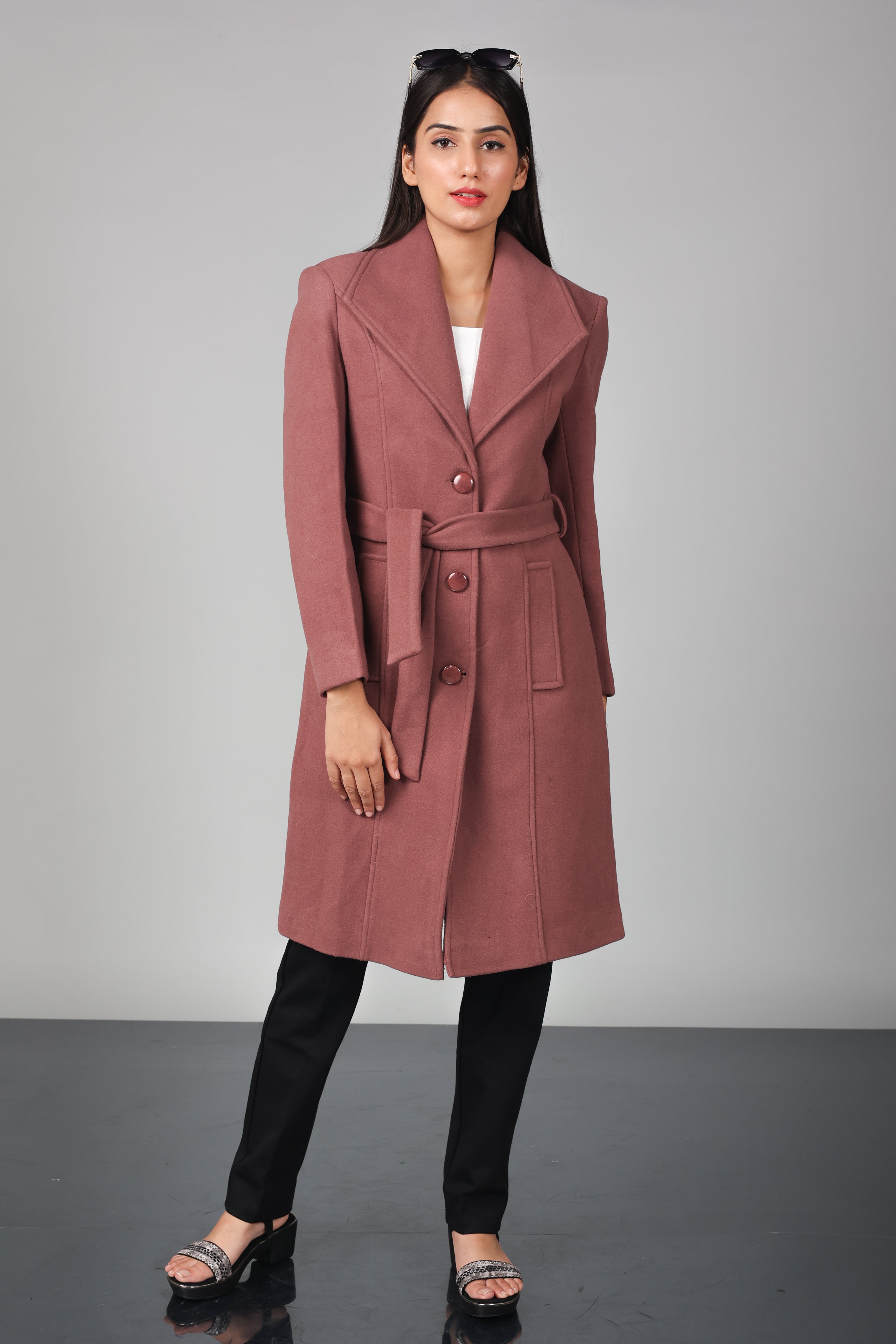 THREE BUTON LONG OVER-COAT
