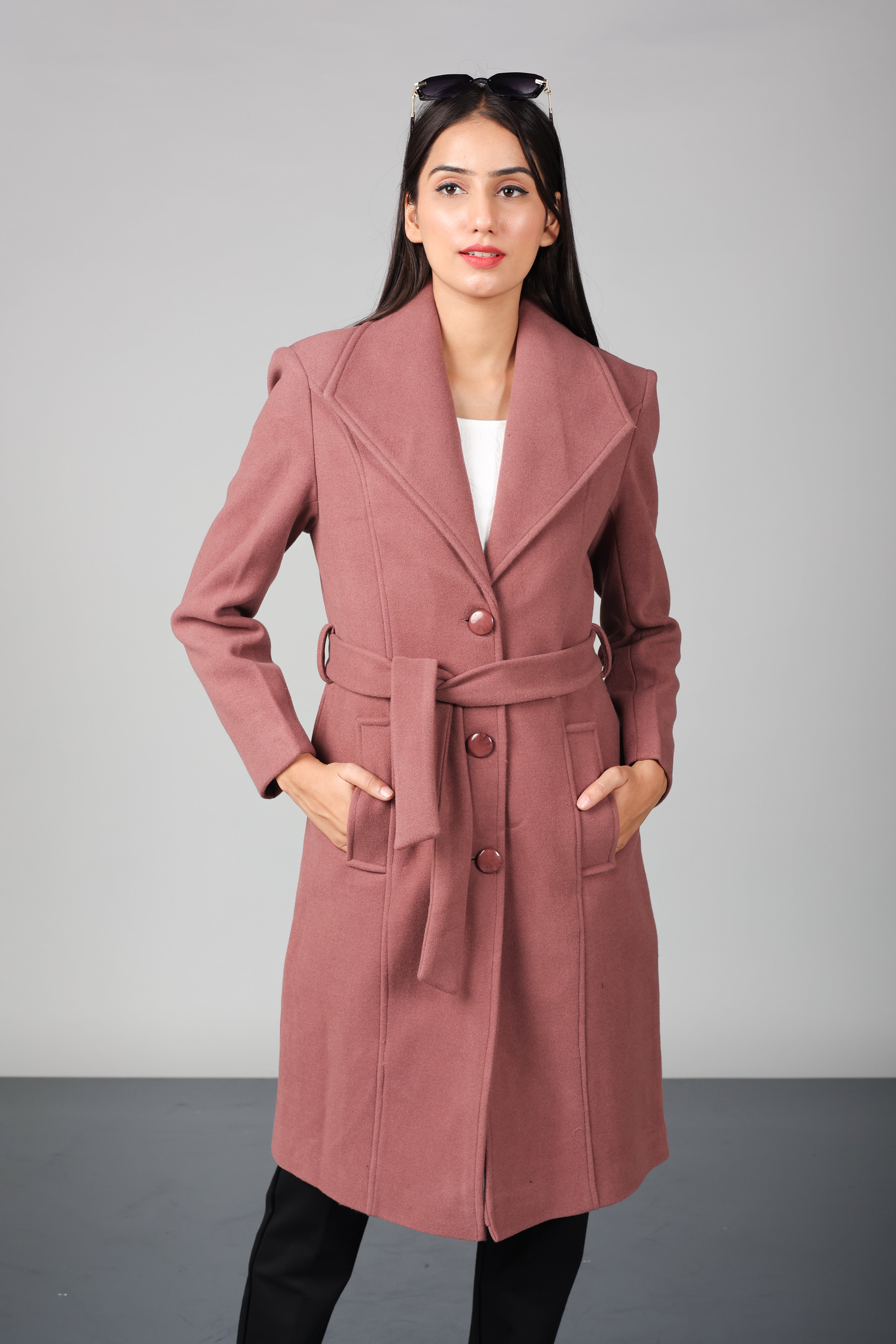 THREE BUTON LONG OVER-COAT