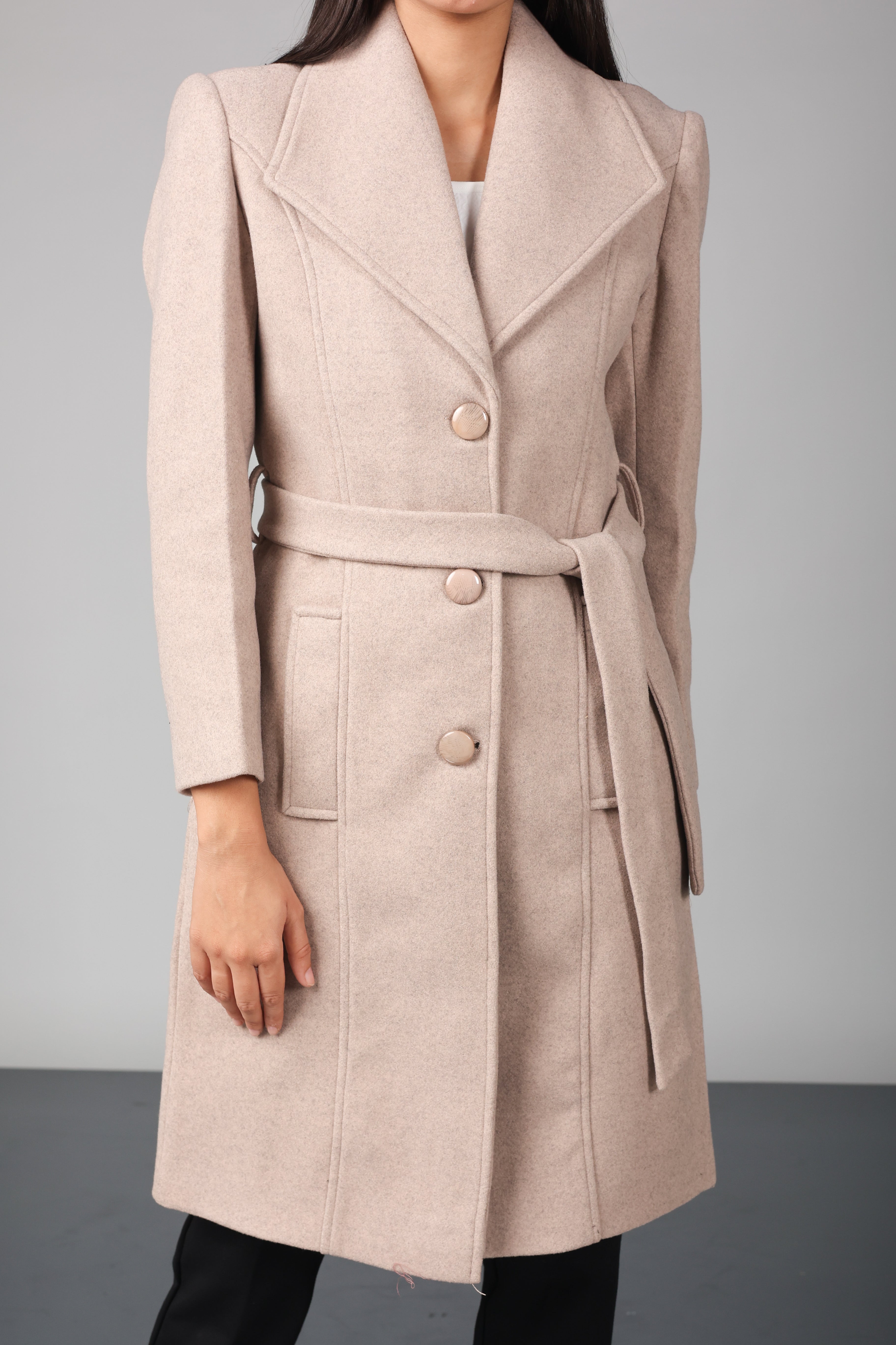 THREE BUTON LONG OVER-COAT