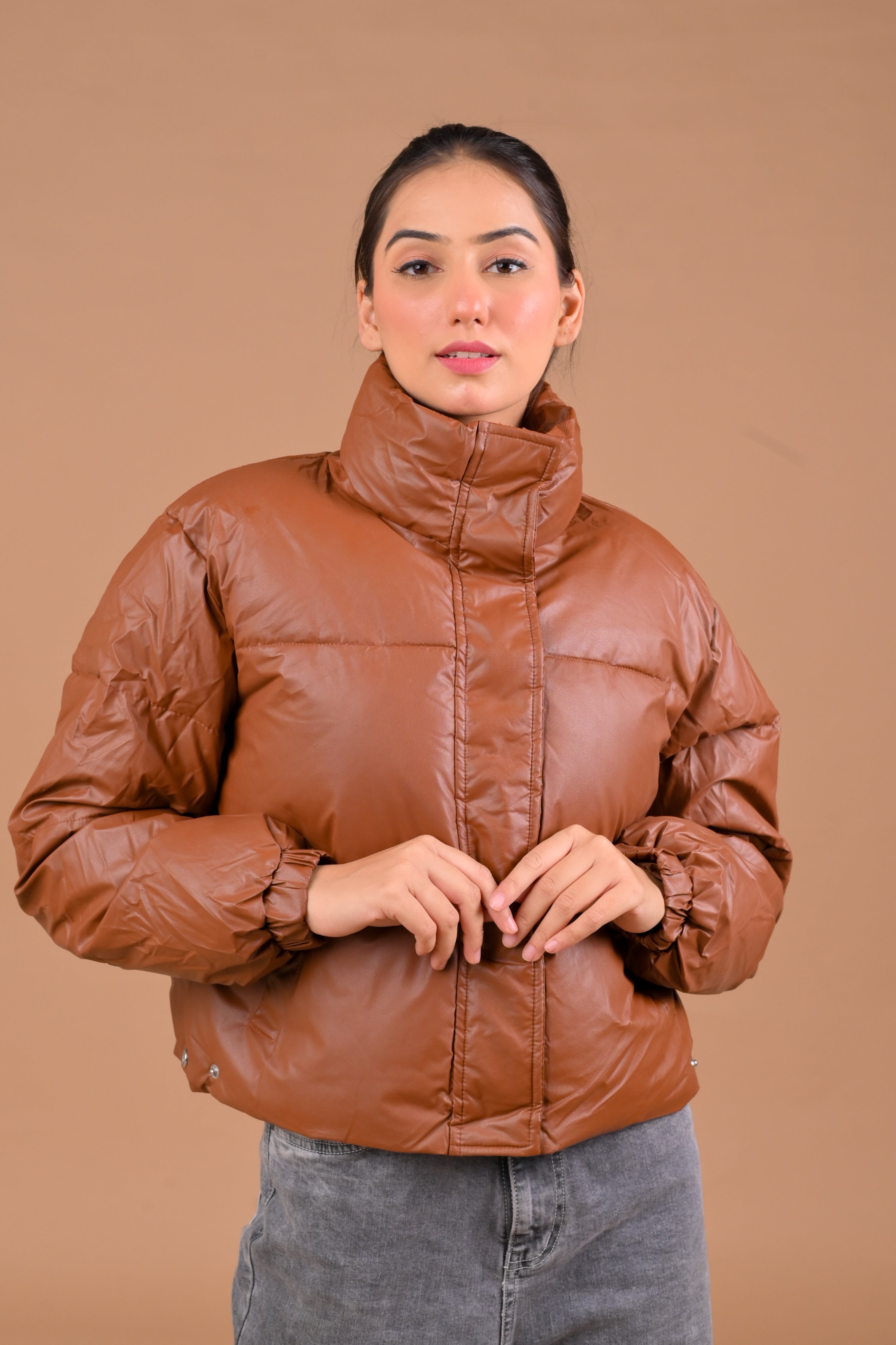 Leather Fluffy Jacket