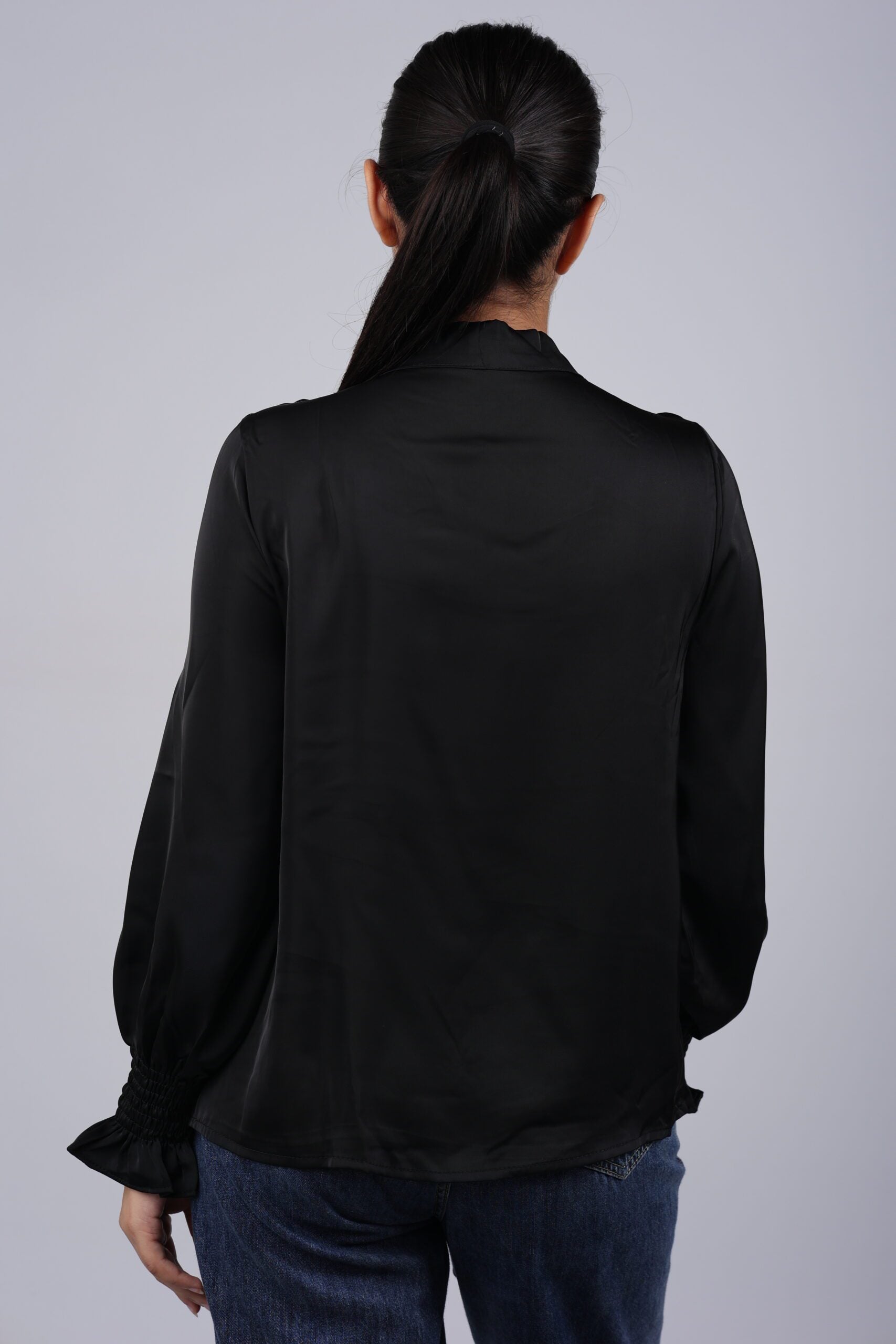 Front Rose Formal/Casual Top (Black) A Perfect Blend of Elegance and Versatility!