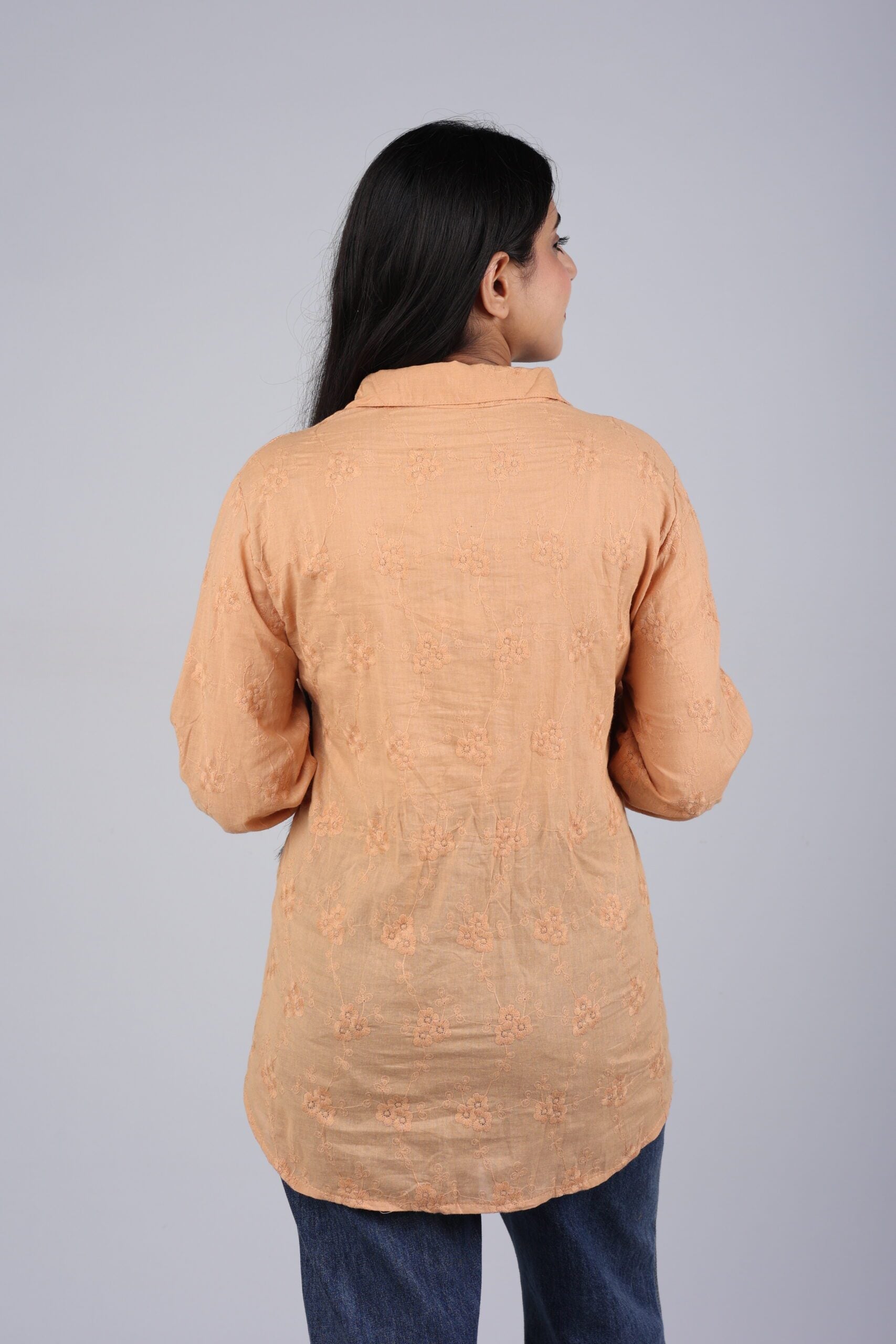 Pocketed Chicken Shirt  Top (Coffee) A Perfect Blend of Comfort and Style!