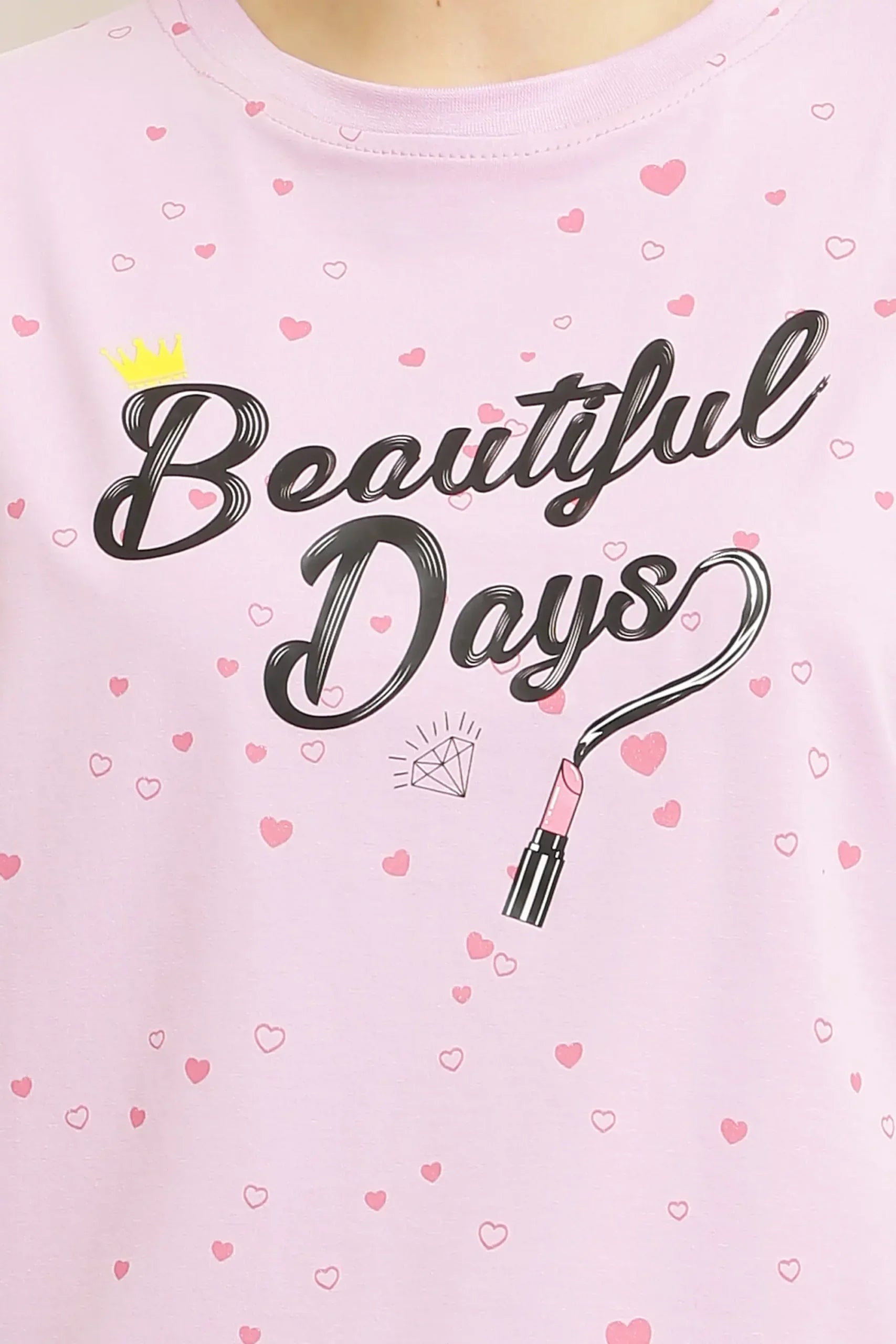 Beautiful Days (Light Pink) Crop Tshirt - Your Passport to Effortless Chic!