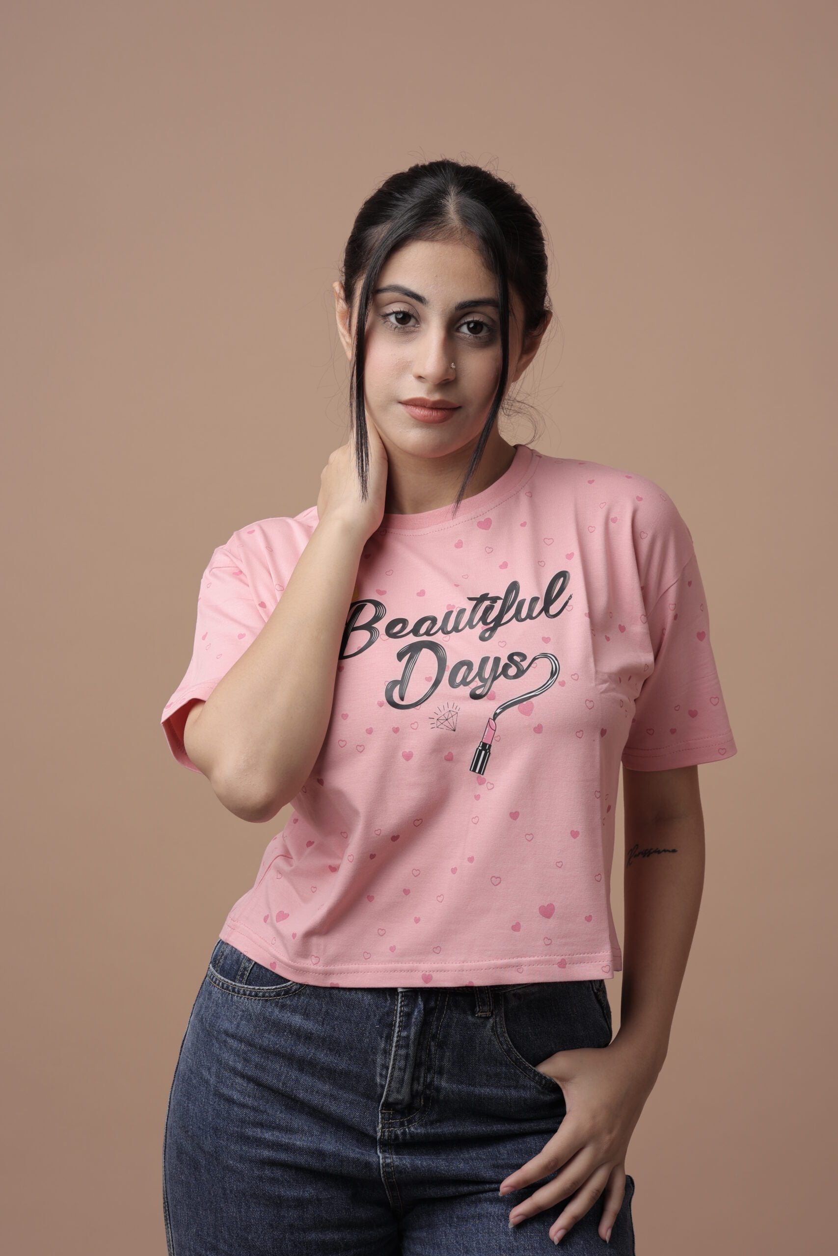 Beautiful Days (Pink) Crop Tshirt - Your Passport to Effortless Chic!